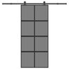 vidaXL &Sigma;&upsilon;&rho;ό&mu;&epsilon;&nu;&eta; &pi;ό&rho;&tau;&alpha; &mu;&epsilon; &sigma;&epsilon;&tau; &upsilon;&lambda;&iota;&kappa;&omicron;ύ 90x205 cm &alpha;&pi;ό &gamma;&upsilon;&alpha;&lambda;ί &kappa;&alpha;&iota; &alpha;&lambda;&omicron;&upsilon;&mu;ί&nu;&iota;&omicron;