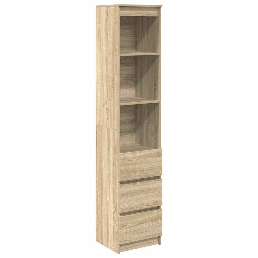 vidaXL Ντουλάπι Sonoma δρυς 37,5x35x180 εκ. Επεξεργασμένο Ξύλο