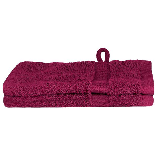 vidaXL Πετσέτες 2 pcs Μπορντώ 15 x 21 cm Βαμβάκι
