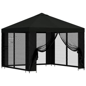 vidaXL &Kappa;ή&pi;&omicron;&sigmaf; &Gamma;&kappa;&alpha;&zeta;ebo &mu;&epsilon; &Pi;&lambda;&epsilon;&upsilon;&rho;&iota;&kappa;ά &Tau;&omicron;ί&chi;&omicron;&upsilon;&sigmaf; 3 x 3 m &Mu;&alpha;ύ&rho;&omicron;