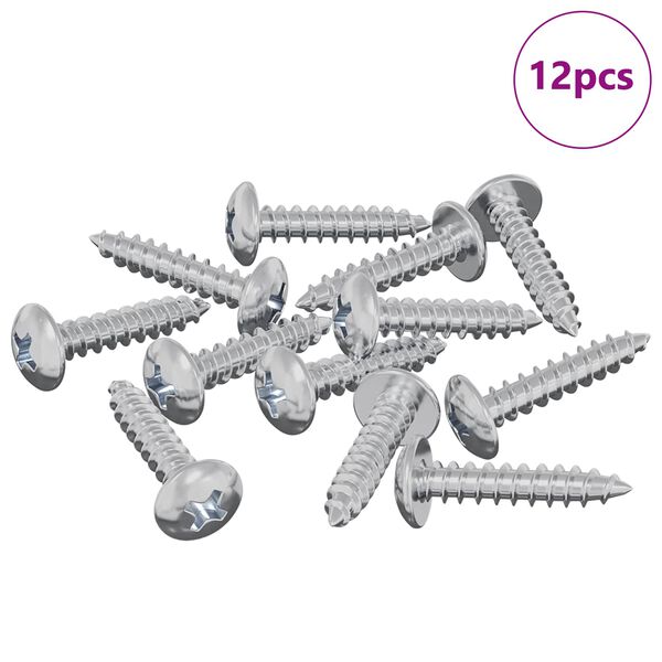 vidaXL &Xi;&upsilon;&lambda;&omicron;&beta;ί&delta;&epsilon;&sigmaf; 12 pcs &Alpha;&sigma;&eta;&mu;ί M3,5 x 20 mm &Alpha;&tau;&sigma;ά&lambda;&iota;