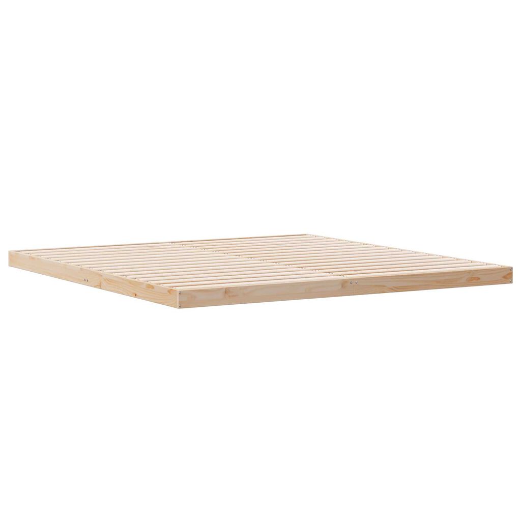 vidaXL Κρεβάτι με Σκελετό 200x220 εκ. από Σκληρό Ξύλο Πεύκου