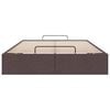 vidaXL Οθωμανικό πλαίσιο κρεβατιού χωρίς στρώμα Σκούρο καφέ Ύφασμα