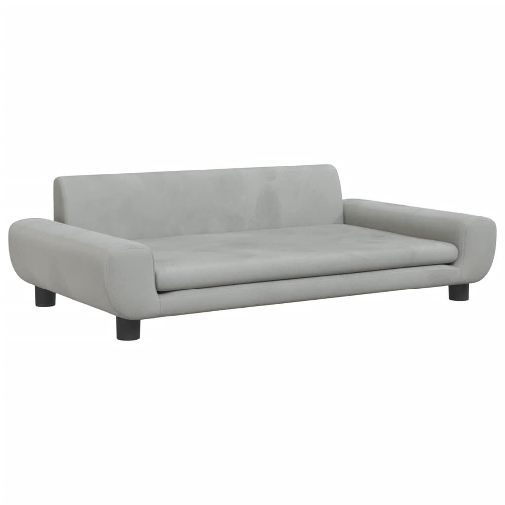 vidaXL Κρεβάτι Σκύλου Ανοιχτό Γκρι 100 x 54 x 33 εκ. Βελούδινο