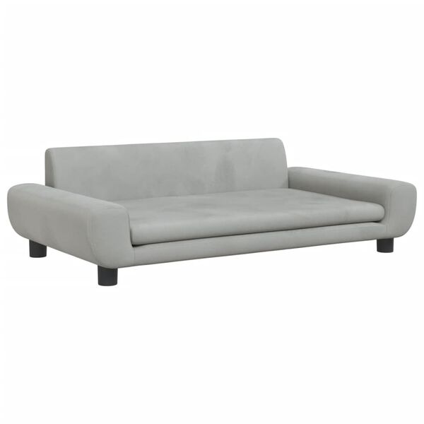 vidaXL Κρεβάτι Σκύλου Ανοιχτό Γκρι 100 x 54 x 33 εκ. Βελούδινο