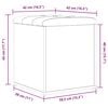 vidaXL Παγκάκι με αποθήκευση με αποθήκευση Μαύρη Οξυά 42 x 42 x 45 cm