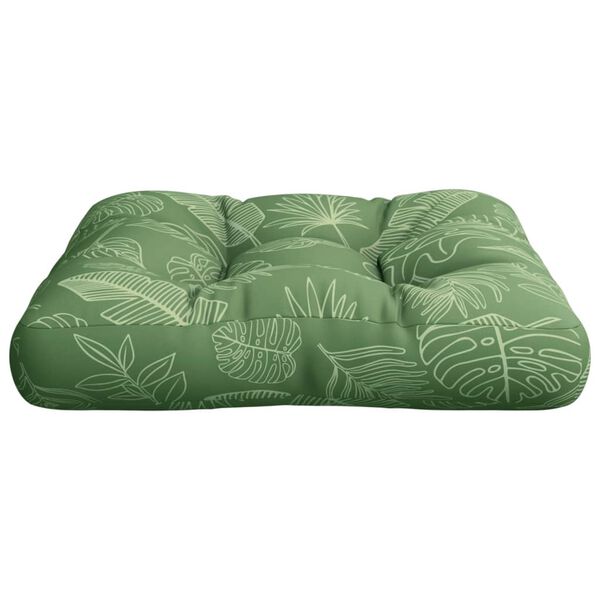 vidaXL Μαξιλάρι Παλέτας με Σχέδιο Φύλλων 60 x 60 x 12 εκ. Υφασμάτινο