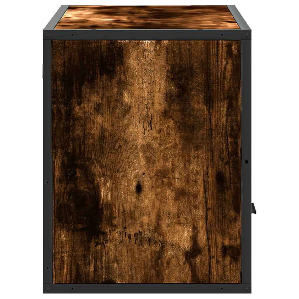 vidaXL Έπιπλο Τηλεόρασης Καπνιστή Δρυς 80x31x39,5 εκ Επεξ.Ξύλο/Μέταλλο