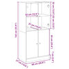 vidaXL Ντουλάπα με Πόρτες 68x37x142 εκ. Επεξεργασμένο Ξύλο