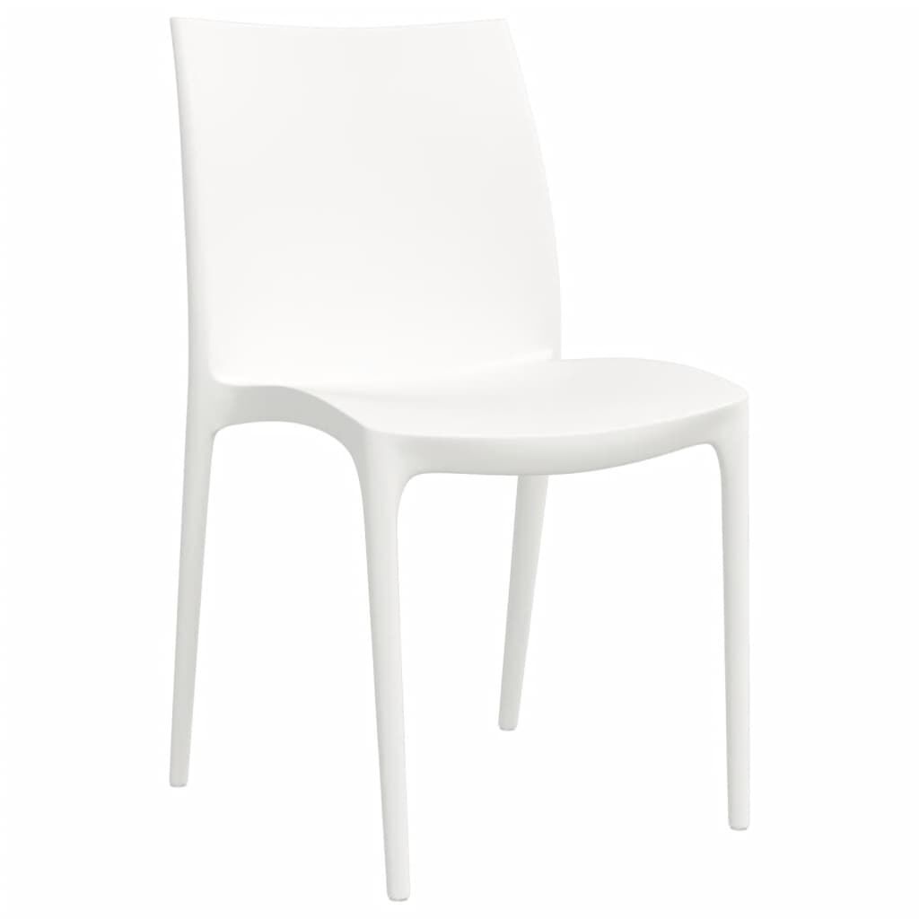 vidaXL Καρέκλες Κήπου 2 τεμ. Λευκές 50x46x80 εκ. από Πολυπροπυλένιο