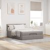 vidaXL Οθωμανικό κρεβάτι με στρώμα Taupe 140x200cm ύφασμα