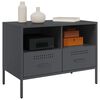 vidaXL Έπιπλο Τηλεόρασης Ανθρακί 68x39x50,5 εκ. από Χάλυβα