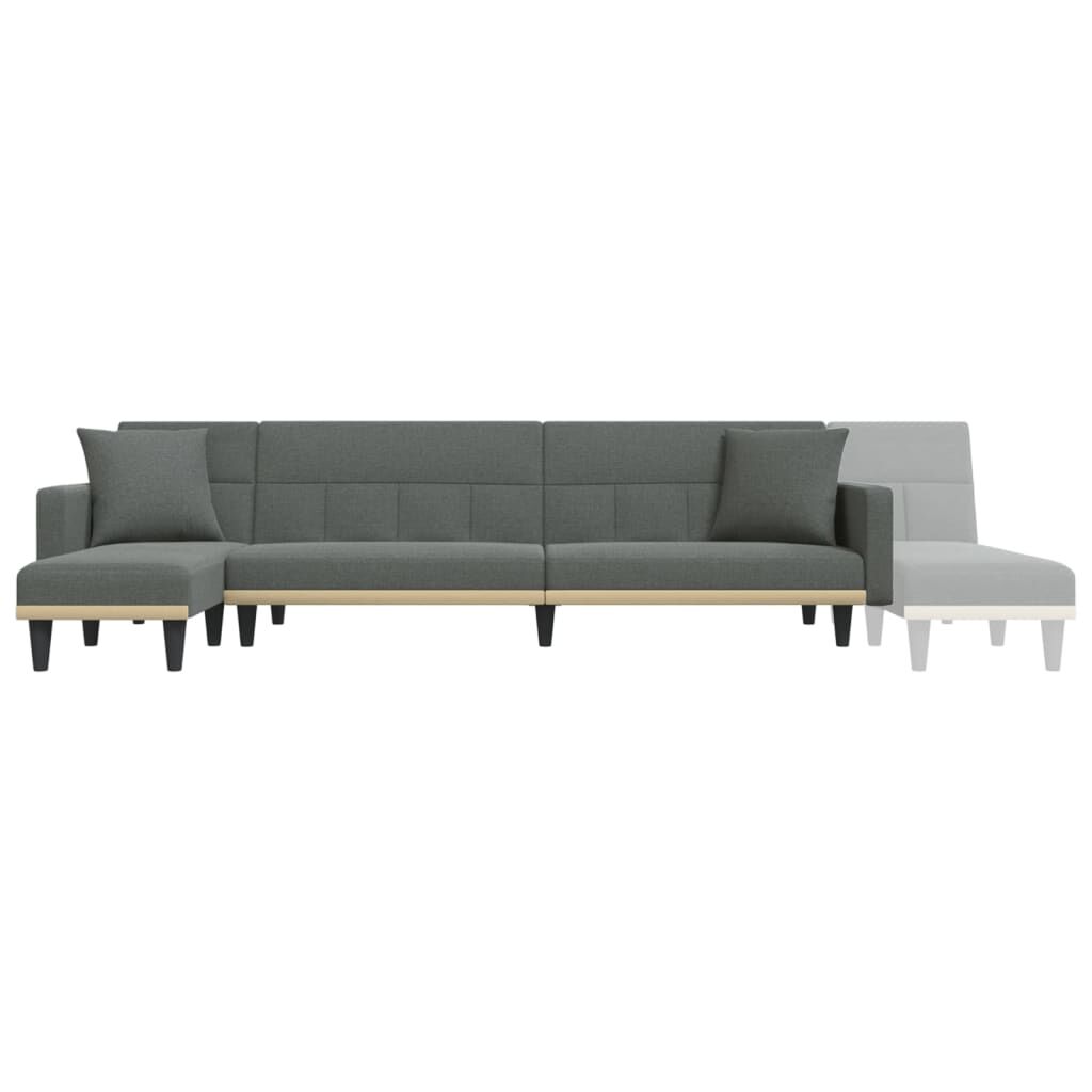 vidaXL Καναπές Κρεβάτι Γωνιακός Σκ. Γκρι 275x140x70 εκ. Υφασμάτινος