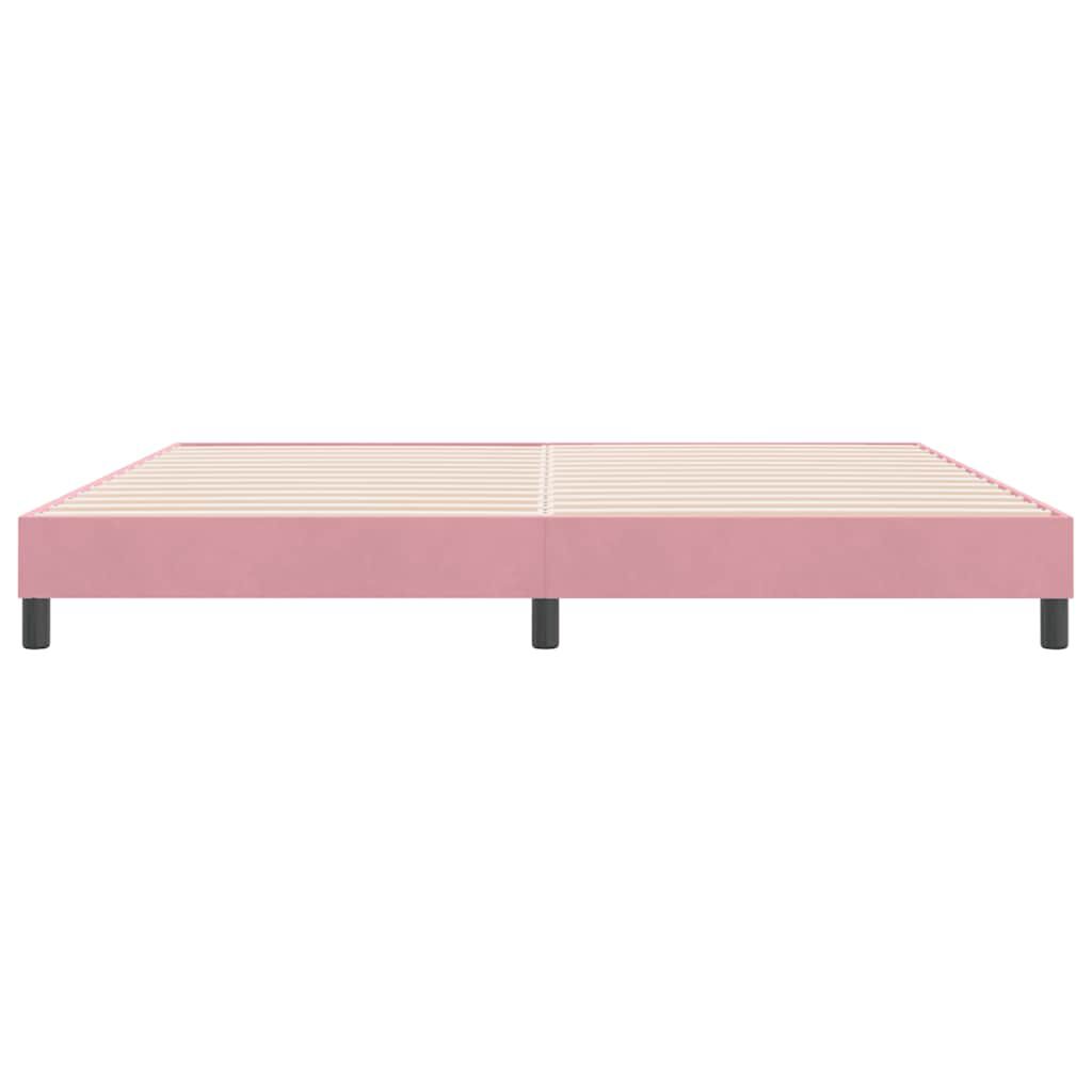 vidaXL Πλαίσιο κρεβατιού χωρίς στρώμα ροζ 180x220 cm Βελούδινο