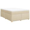 vidaXL &Kappa;&rho;&epsilon;&beta;ά&tau;&iota; Boxspring &mu;&epsilon; &Sigma;&tau;&rho;ώ&mu;&alpha; &Kappa;&rho;&epsilon;&mu; 140x190 &epsilon;&kappa;. &Upsilon;&phi;&alpha;&sigma;&mu;ά&tau;&iota;&nu;&omicron;