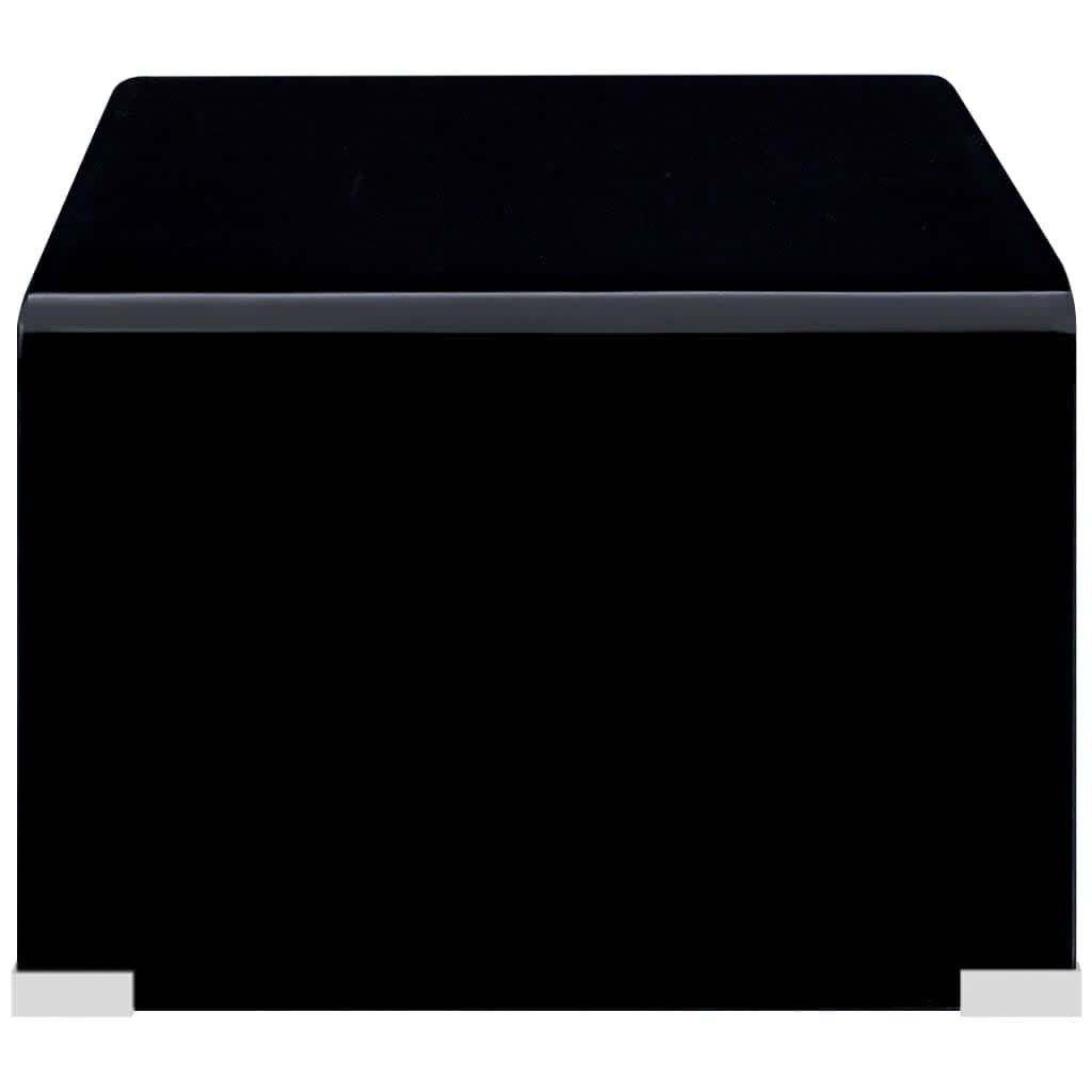 vidaXL Τραπεζάκι Σαλονιού Μαύρο 98 x 45 x 31 εκ. από Ψημένο Γυαλί