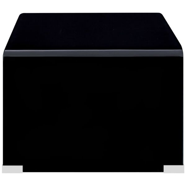 vidaXL Τραπεζάκι Σαλονιού Μαύρο 98 x 45 x 31 εκ. από Ψημένο Γυαλί