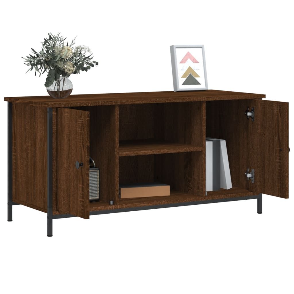 vidaXL Έπιπλο Τηλεόρασης Καφέ Δρυς 100x40x50 εκ. Επεξεργασμένο Ξύλο