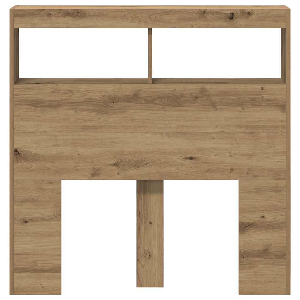 vidaXL Κεφαλάρι με Αποθηκευτικό Χώρο & LED Artisan Δρυς 100x17x102 εκ.