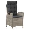 vidaXL Καρέκλες Κήπου Ανακλ/νες 2 τεμ. Αν. Γκρι Συνθ. Ρατάν&Μαξιλάρια