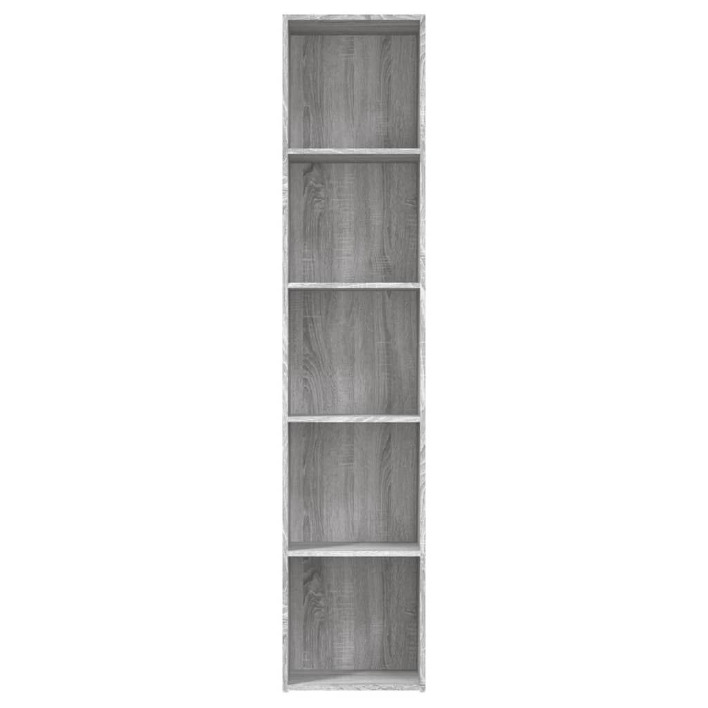 vidaXL Βιβλιοθήκη Γκρι Sonoma 40 x 30 x 189 εκ. από Επεξεργασμένο Ξύλο