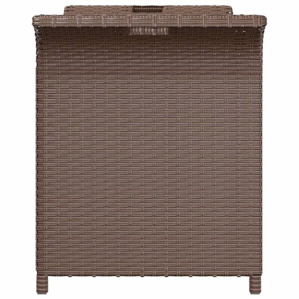vidaXL Παγκάκι Κήπου με Μαξιλάρι Καφέ 116x46x57 εκ. από Συνθ. Ρατάν