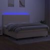 vidaXL &Kappa;&rho;&epsilon;&beta;ά&tau;&iota; Boxspring &mu;&epsilon; &Sigma;&tau;&rho;ώ&mu;&alpha; & LED &Kappa;&rho;&epsilon;&mu; 200x200 &epsilon;&kappa;. &Upsilon;&phi;&alpha;&sigma;&mu;ά&tau;&iota;&nu;&omicron;