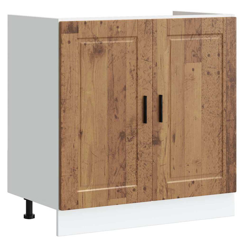 vidaXL Ντουλάπι βάσης νεροχύτη Porto Παλιό Ξύλο 80x46x81,5 cm