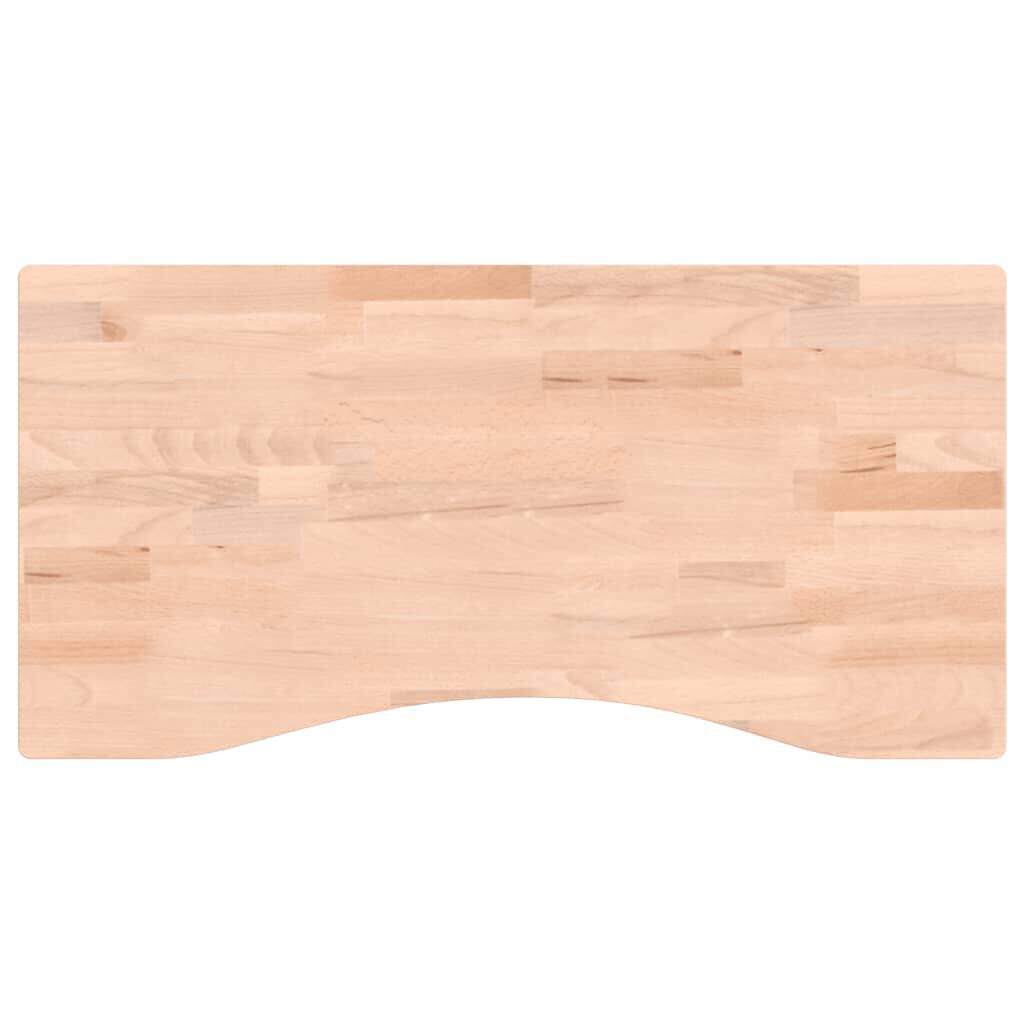 vidaXL Επιφάνεια Εργασίας 80x(36-40)x2,5 εκ. από Μασίφ Ξύλο Οξιάς