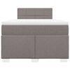 vidaXL Κρεβάτι Boxspring με Στρώμα Taupe 120x190 εκ. Υφασμάτινο