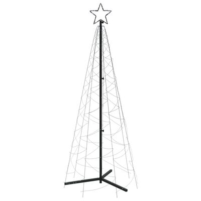 vidaXL Χριστουγεννιάτικο Δέντρο Κώνος 200 LED Ψυχρό Λευκό 70x180 εκ.