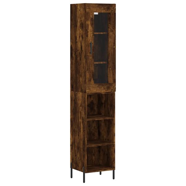 vidaXL Ντουλάπι Καπνιστή δρυς 34,5x34x180 εκ. από Επεξεργασμένο Ξύλο