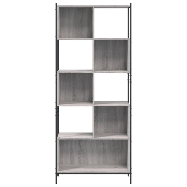 vidaXL Βιβλιοθήκη Γκρι Sonoma 72 x 28 x 172 εκ. από Επεξεργασμένο Ξύλο