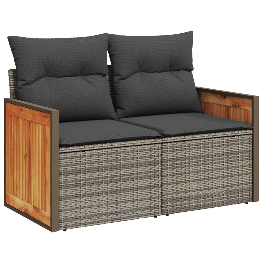 vidaXL Σετ Καναπέ Κήπου με μαξιλάρι 13 pcs Γκρι 110 x 55 x 71 εκ