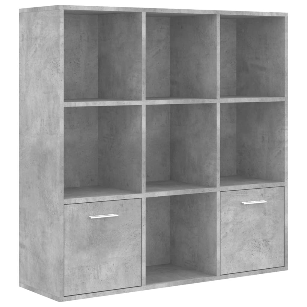 vidaXL Βιβλιοθήκη Γκρι Σκυροδέματος 98 x 30 x 98 εκ. από Επεξ. Ξύλο