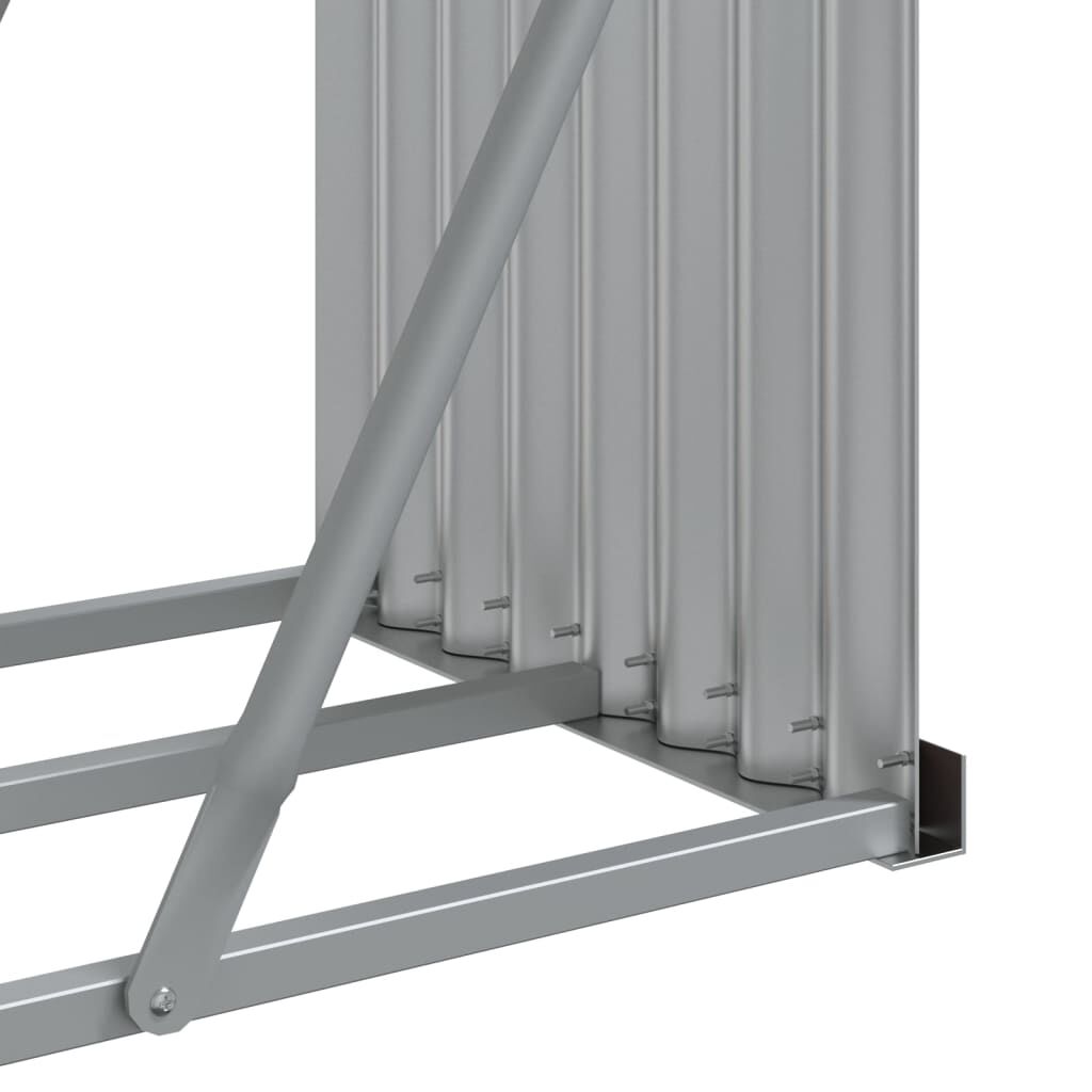 vidaXL Ξυλοθήκη Καφέ 180x45x100 εκ. από Γαλβανισμένο Ατσάλι