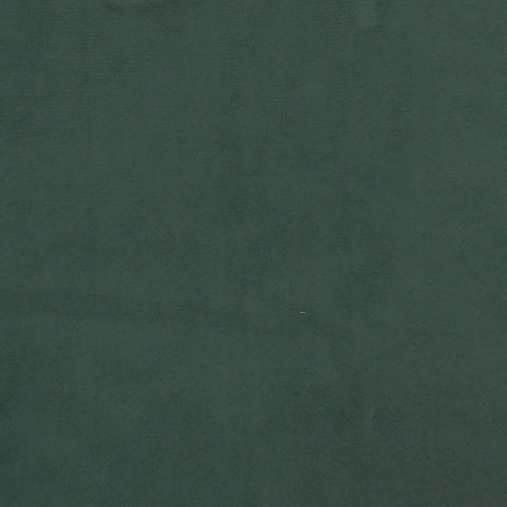 vidaXL Κρεβάτι Boxspring με Στρώμα Σκούρο Πράσινο 120x190εκ. Βελούδινο