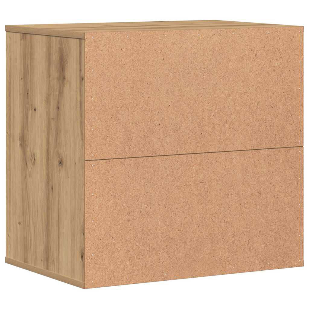 vidaXL Συρταριέρα Γωνιακή Αρτισιανή Δρυς 60x41x58 εκ. Επεξεργ. Ξύλο
