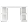 vidaXL Γραφείο με Αποθήκευση με ράφι Λευκό 130 x 50.5 x 75 εκ