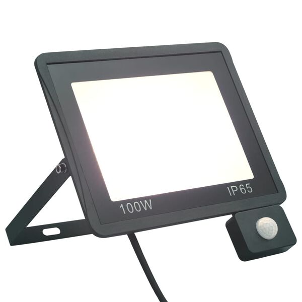 vidaXL Προβολέας LED με Αισθητήρα Ψυχρό Λευκό 100 W