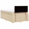 vidaXL Κρεβάτι Boxspring με Στρώμα Κρεμ 120x190 εκ. Υφασμάτινο