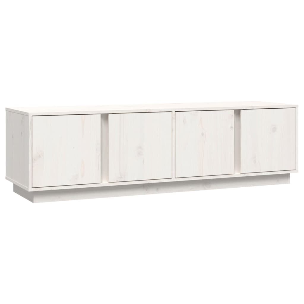 vidaXL Έπιπλο Τηλεόρασης Λευκό 140 x 40 x 40 εκ. από Μασίφ Ξύλο Πεύκου