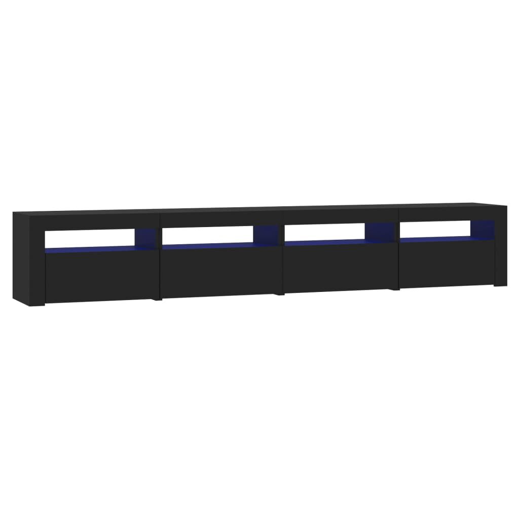 vidaXL Έπιπλο Τηλεόρασης με LED Μαύρο 240x35x40 εκ.