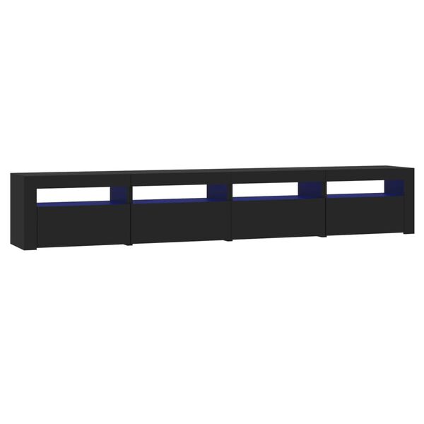 vidaXL Έπιπλο Τηλεόρασης με LED Μαύρο 240x35x40 εκ.