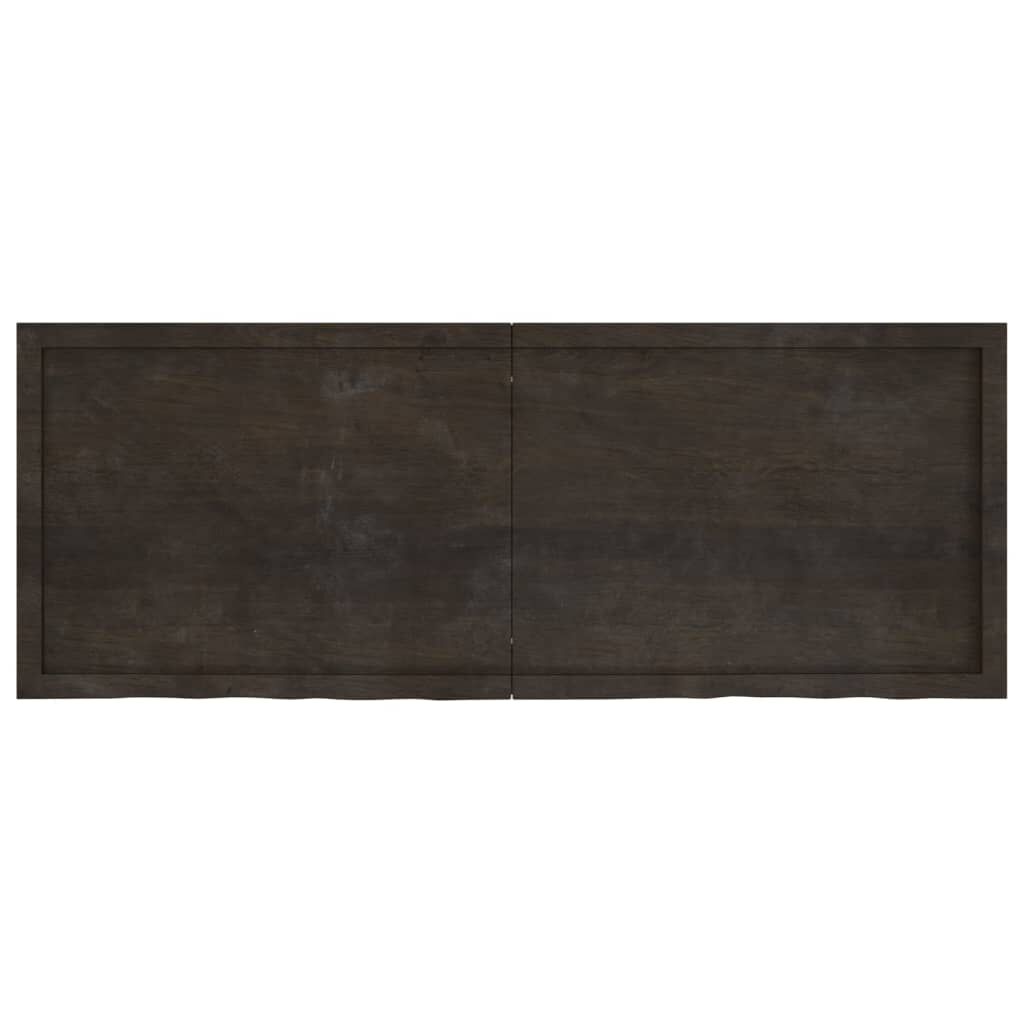 vidaXL Επιφάνεια Τραπεζιού Σκούρο Καφέ 160x60x(2-6)εκ Επεξ. Μασίφ Δρυς