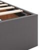 vidaXL Οθωμανικό κρεβάτι με στρώμα Γκρι 140x200cm Faux Leather
