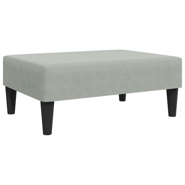 vidaXL Υποπόδιο Ανοιχτό Γκρι 77x55x31 εκ. Βελούδινο