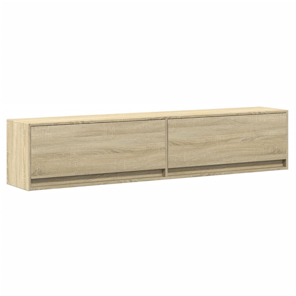 vidaXL Έπιπλο Τοίχου Τηλεόρασης με LED Sonoma Δρυς 180x31x38 εκ.