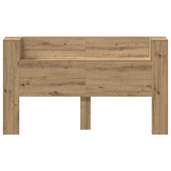 vidaXL Κρεβάτι με Κεφαλάρι με ράφι artisan δρυς 180 x 17 x 104.5 εκ