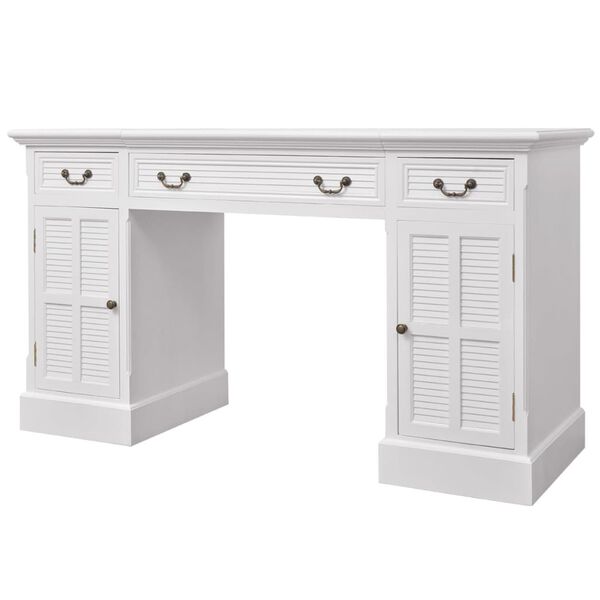 vidaXL Γραφείο Δύο Όψεων Λευκό 140 x 48 x 80 εκ.